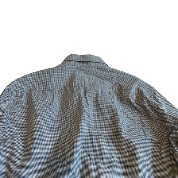 Theory Purple Check Button-Down Dress Shirt Classic 100% Cotton Size Large Men's - Picture 5 of 10